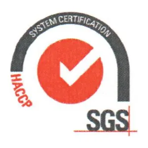 HACCP Certified — SGS Thailand (TH16/9358)